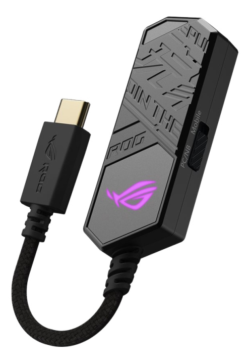 ASUS ROG Clavis USB-C to 3.5mm DAC w/noise cancelling in the group COMPUTERS & PERIPHERALS / Computer accessories / External sound cards at TP E-commerce Nordic AB (C17568)
