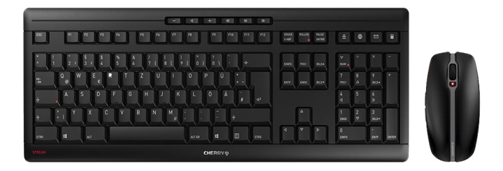 Cherry Stream Desktop, keyboard and mouse combo kit, black in the group COMPUTERS & PERIPHERALS / Mice & Keyboards / Keyboards / Combo packs at TP E-commerce Nordic AB (C17598)