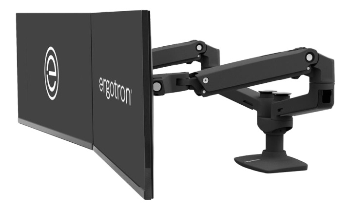 Ergotron LX Dual Side-by-Side Arm (matte black) in the group COMPUTERS & PERIPHERALS / Computer monitor / Monitor arms & mounts at TP E-commerce Nordic AB (C17635)