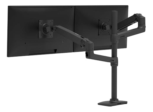 Ergotron LX Dual Stacking Arm, Tall Pole, Matte Black in the group COMPUTERS & PERIPHERALS / Computer monitor / Monitor arms & mounts at TP E-commerce Nordic AB (C17641)