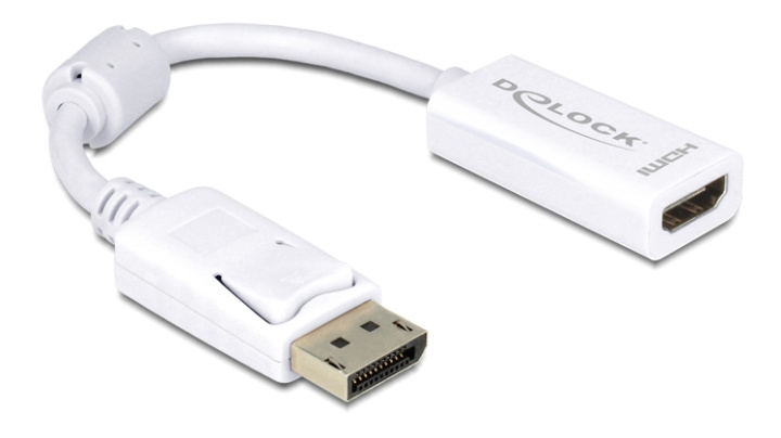 Delock Adapter Displayport 1.1 male to HDMI female, passive, white in the group COMPUTERS & PERIPHERALS / Computer cables / DisplayPort / Adapters at TP E-commerce Nordic AB (C17646)