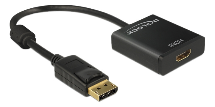 Delock Adapter Displayport 1.2 male to HDMI female, 4K, active, black in the group COMPUTERS & PERIPHERALS / Computer cables / DisplayPort / Adapters at TP E-commerce Nordic AB (C17648)