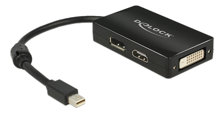 Delock Adapter mini Displayport 1.1 ma to Displayport/HDMI/DVI, black in the group COMPUTERS & PERIPHERALS / Computer cables / DisplayPort / Adapters at TP E-commerce Nordic AB (C17650)