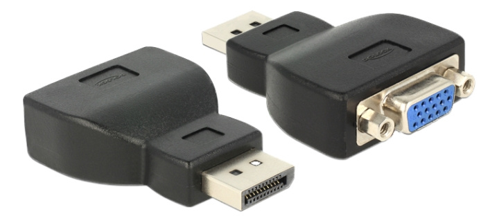 Delock Adapter Displayport 1.1 male > VGA female black in the group COMPUTERS & PERIPHERALS / Computer cables / DisplayPort / Adapters at TP E-commerce Nordic AB (C17669)
