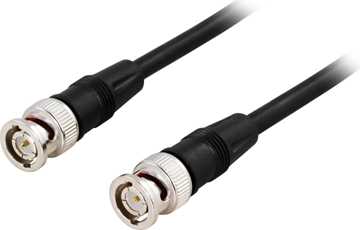 DELTACO Coaxial patch cable, RG59, BNC ma-ma, 75 Ohm, 0.5m, black in the group HOME ELECTRONICS / Cables & Adapters / Antenna cables & Accessories / Antenna cables at TP E-commerce Nordic AB (C17758)