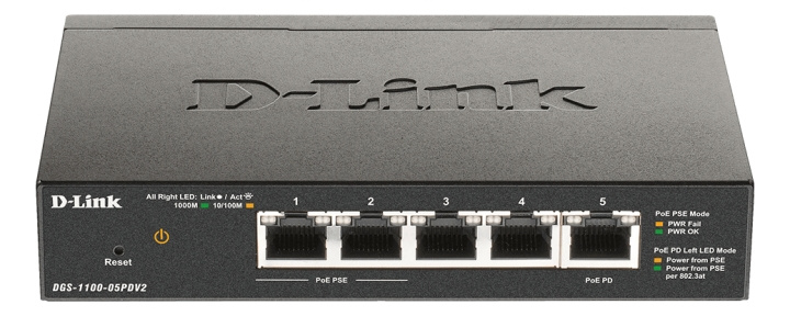 D-Link 5-Port Gigabit PoE Smart Managed Switch with 1 PD port in the group COMPUTERS & PERIPHERALS / Network / Switches at TP E-commerce Nordic AB (C17783)