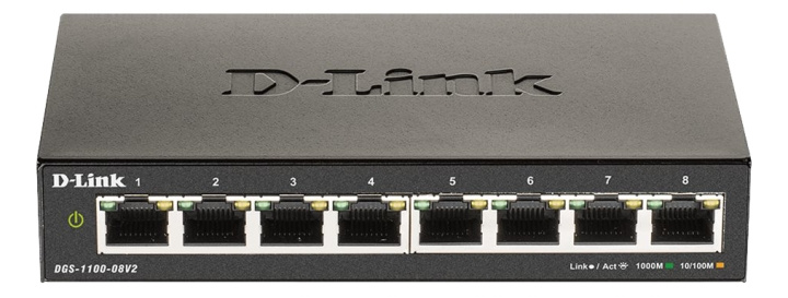 D-Link 8-Port Gigabit Smart Managed Switch, Fanless in the group COMPUTERS & PERIPHERALS / Network / Switches at TP E-commerce Nordic AB (C17784)