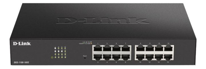 D-Link 16-Port Gigabit Smart Managed Switch in the group COMPUTERS & PERIPHERALS / Network / Switches / 10/100/1000Mbps at TP E-commerce Nordic AB (C17785)