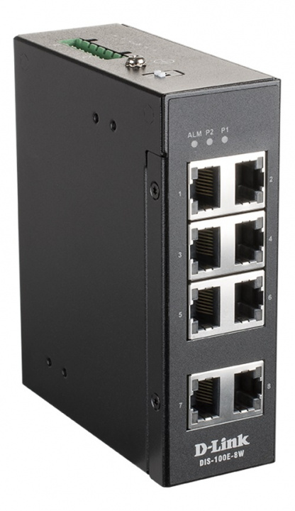 D-Link 8 Port Unmanaged Switch with 8 x 10/100 BaseT(X) ports in the group COMPUTERS & PERIPHERALS / Network / Switches at TP E-commerce Nordic AB (C17814)