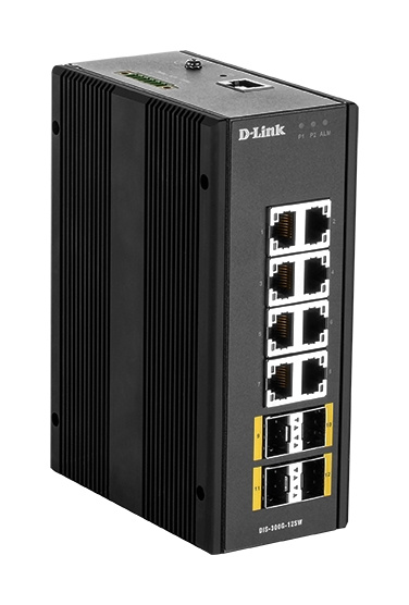 D-Link 12 Port Managed Switch, Gigabit, SFP, heat resistant, comp in the group COMPUTERS & PERIPHERALS / Network / Switches / 10/100/1000Mbps at TP E-commerce Nordic AB (C17822)