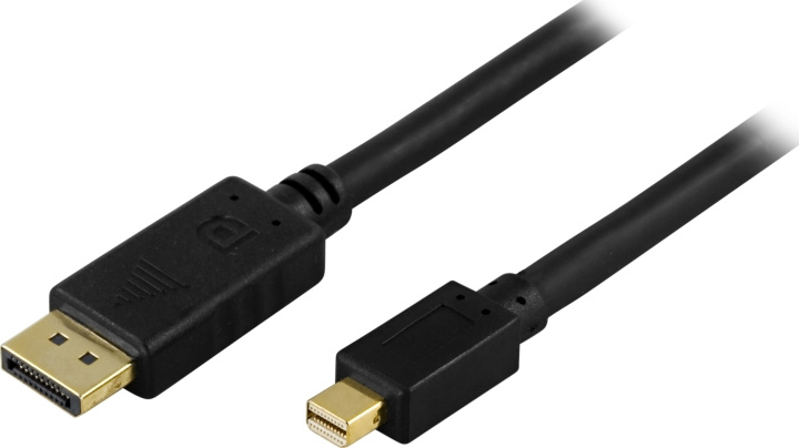 DELTACO DisplayPort to Mini Displayport cable, 1m, Black in the group COMPUTERS & PERIPHERALS / Computer cables / DisplayPort / Cables at TP E-commerce Nordic AB (C17839)