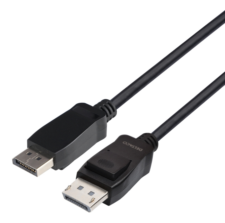 DELTACO DisplayPort cable, DP 1.4, 8K@60Hz, 1m, black in the group COMPUTERS & PERIPHERALS / Computer cables / DisplayPort / Cables at TP E-commerce Nordic AB (C17845)