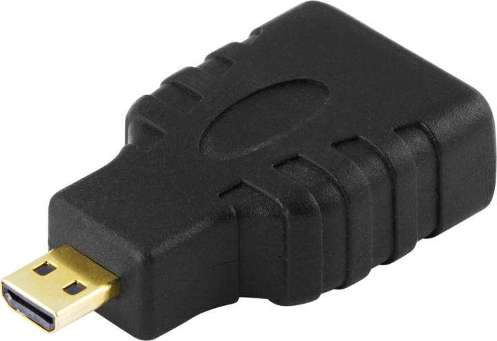 DELTACO HDMI High Speed with Ethernet adapter, Micro HDMI ha - HDMI ho in the group HOME ELECTRONICS / Cables & Adapters / HDMI / Adapters at TP E-commerce Nordic AB (C17907)
