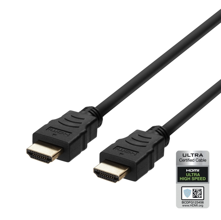 DELTACO ULTRA High Speed HDMI-kabel, 48Gbps, 2m, svart in the group HOME ELECTRONICS / Cables & Adapters / HDMI / Cables at TP E-commerce Nordic AB (C17918)