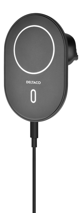 DELTACO wireless car charger, magnet, compatible with iPhone 12/13/14 in the group SMARTPHONE & TABLETS / Chargers & Cables / Wireless Qi chargers at TP E-commerce Nordic AB (C17987)