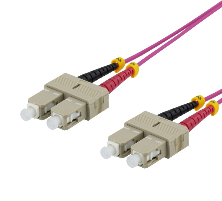 DELTACO Fiber cable, 1m, SC-SC Duplex, 50/125, pink in the group COMPUTERS & PERIPHERALS / Computer cables / Network cables / Fiber cabling at TP E-commerce Nordic AB (C17991)