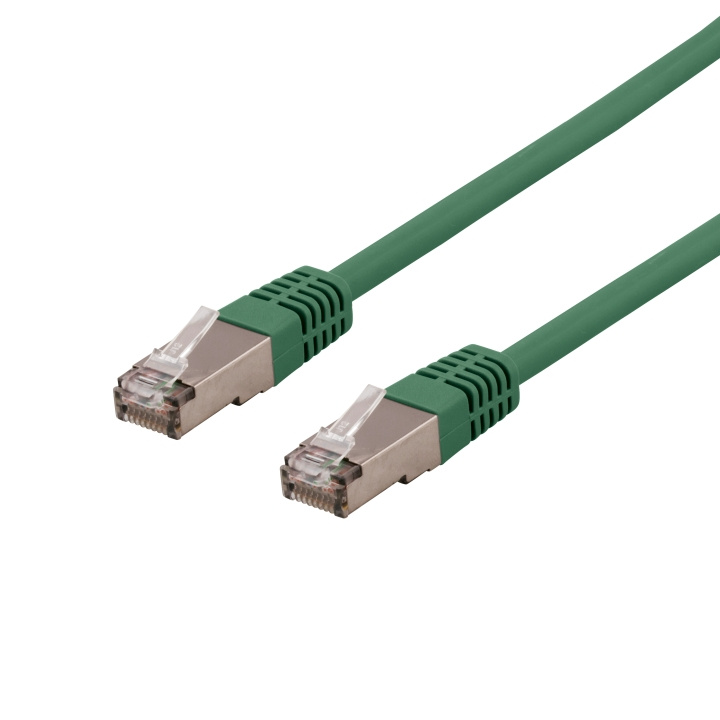 DELTACO S/FTP Cat6 patchkabel, LSZH, 0,3m, Green in the group COMPUTERS & PERIPHERALS / Computer cables / Network cables / Cat6 at TP E-commerce Nordic AB (C17995)