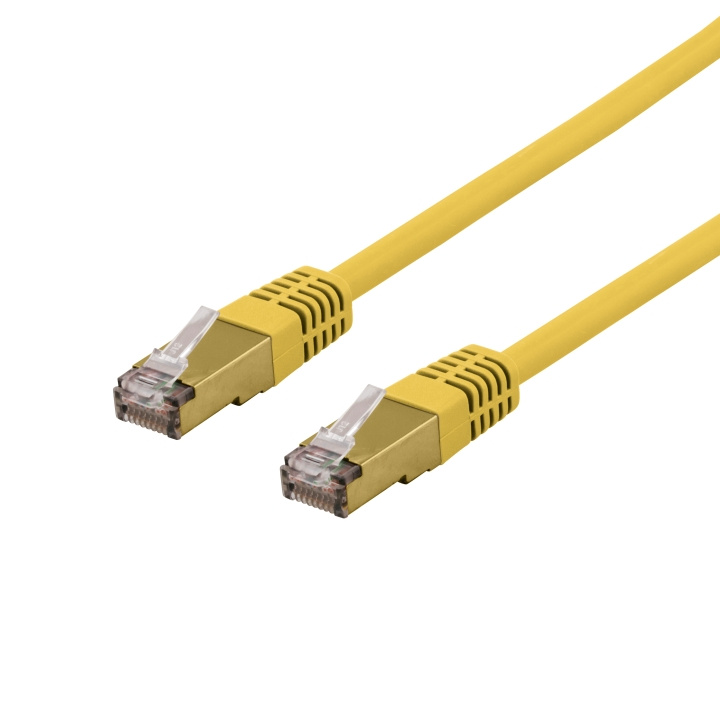 DELTACO S/FTP Cat6a patch cable, delta cert, LSZH, 0,5m, yellow in the group COMPUTERS & PERIPHERALS / Computer cables / Network cables / Cat6 at TP E-commerce Nordic AB (C18006)