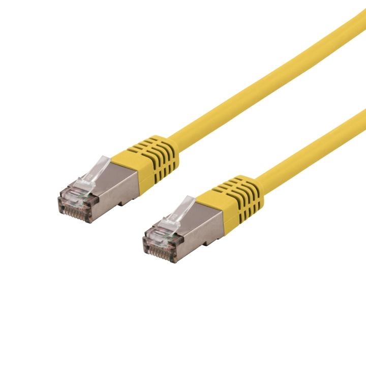 DELTACO S/FTP Cat6 patchkabel, LSZH, 0,5m, Yellow in the group COMPUTERS & PERIPHERALS / Computer cables / Network cables / Cat6 at TP E-commerce Nordic AB (C18007)