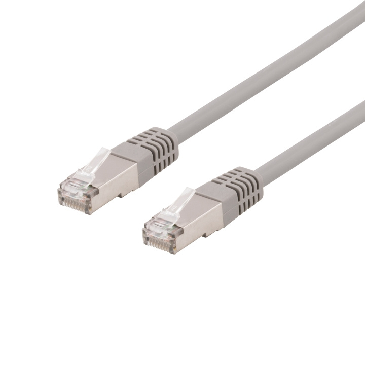 DELTACO U/FTP Cat6a patchkabel, LSZH, 0,3m, Grey in the group COMPUTERS & PERIPHERALS / Computer cables / Network cables / Cat6 at TP E-commerce Nordic AB (C18090)