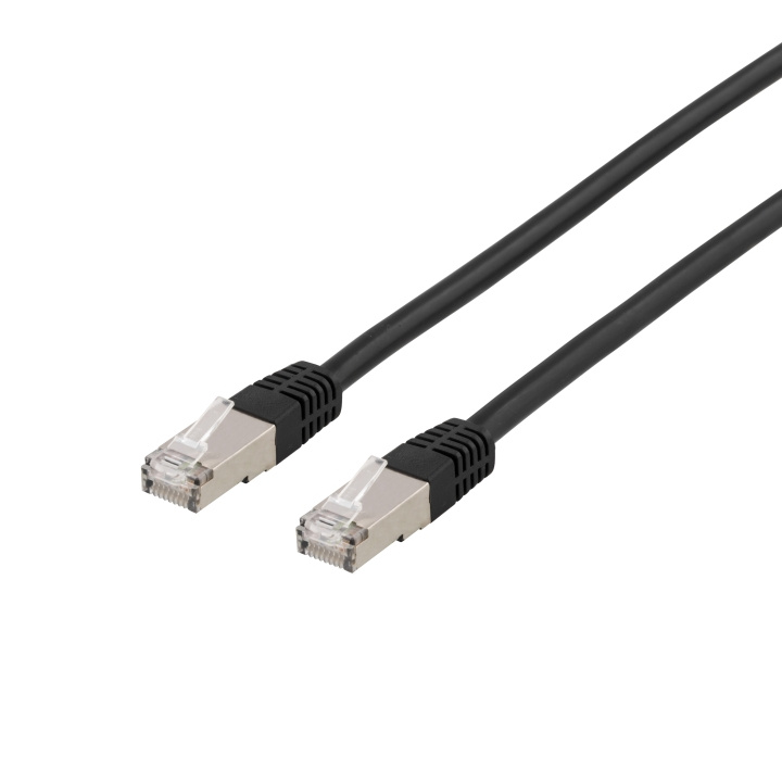 DELTACO F / UTP Cat6a patch cable, 1.5m, 500 MHz, LSZH, black in the group COMPUTERS & PERIPHERALS / Computer cables / Network cables / Cat6 at TP E-commerce Nordic AB (C18111)