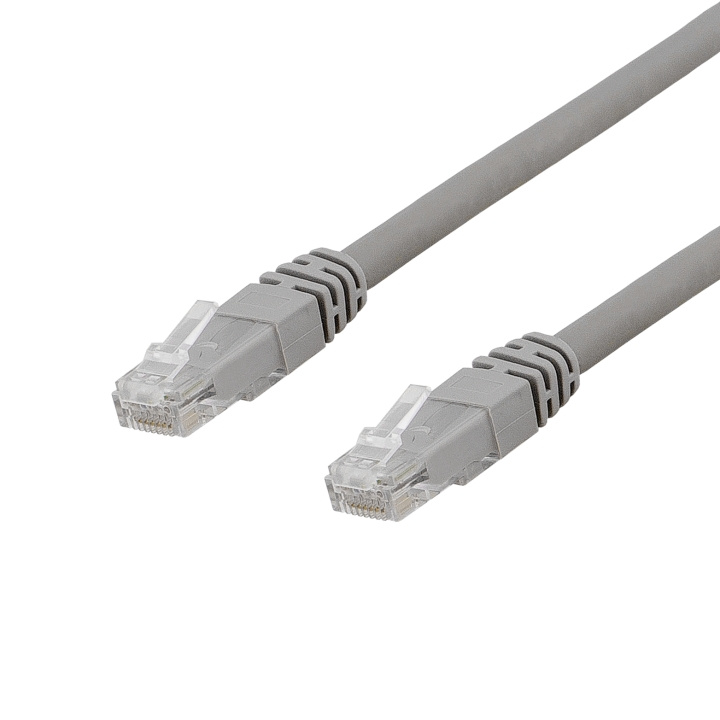 DELTACO U/UTP Cat6a patchkabel, LSZH, 0,3M, Grey in the group COMPUTERS & PERIPHERALS / Computer cables / Network cables / Cat6 at TP E-commerce Nordic AB (C18138)