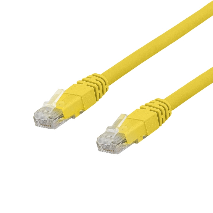 DELTACO U/UTP Cat6a patchkabel, LSZH, 0,3m, Yellow in the group COMPUTERS & PERIPHERALS / Computer cables / Network cables / Cat6 at TP E-commerce Nordic AB (C18143)
