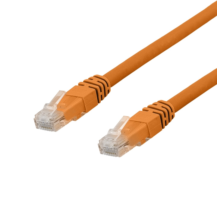 DELTACO U/UTP Cat6a patchkabel, LSZH, 0,5m, Orange in the group COMPUTERS & PERIPHERALS / Computer cables / Network cables / Cat6 at TP E-commerce Nordic AB (C18157)