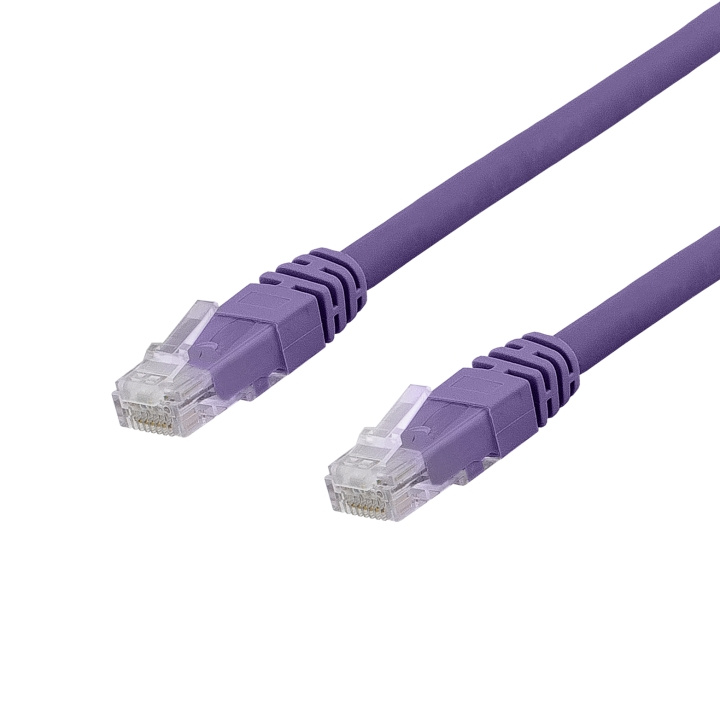 DELTACO U/UTP Cat6a patchkabel, LSZH, 0,5m, purple in the group COMPUTERS & PERIPHERALS / Computer cables / Network cables / Cat6 at TP E-commerce Nordic AB (C18158)