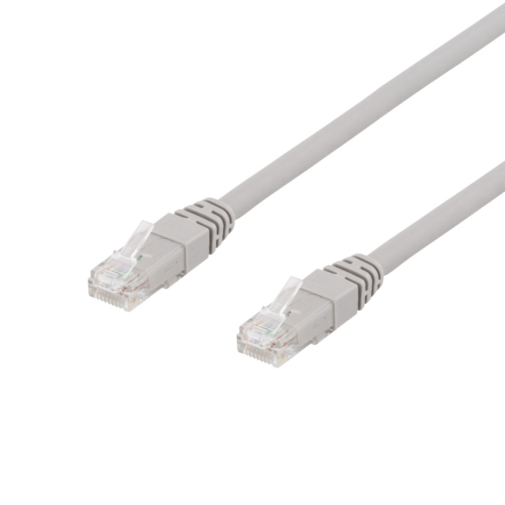 DELTACO U/UTP Cat6a patch cable, 1,5m, 500MHz, LSZH, gray in the group COMPUTERS & PERIPHERALS / Computer cables / Network cables / Cat6 at TP E-commerce Nordic AB (C18175)