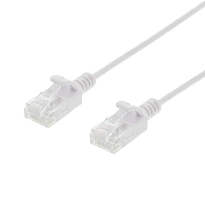 DELTACO Ultra Slim U/UTP Cat.6 patch cable, OD:2.6mm, 1m, white in the group COMPUTERS & PERIPHERALS / Computer cables / Network cables / Cat6 at TP E-commerce Nordic AB (C18317)