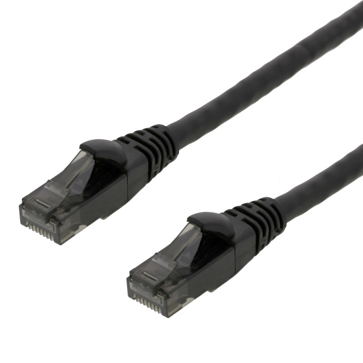 DELTACO High Flexible U/UTP Cat.6 patch cable, 24AWG, TPE, 0.5m, Black in the group COMPUTERS & PERIPHERALS / Computer cables / Network cables / Cat6 at TP E-commerce Nordic AB (C18320)