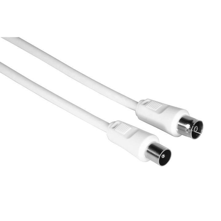HAMA Antenna Cable, coax plug - co ax socket, 3 m, 75 dB, white in the group HOME ELECTRONICS / Cables & Adapters / Antenna cables & Accessories / Antenna cables at TP E-commerce Nordic AB (C18457)