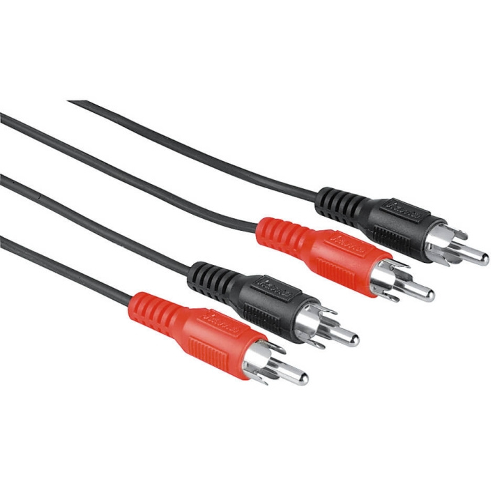 HAMA Audio Cable, 2 RCA plugs - 2 RCA plugs, 1.2 m in the group HOME ELECTRONICS / Cables & Adapters / RCA / Cables at TP E-commerce Nordic AB (C18460)