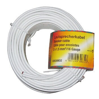 Hama Högtalarkabel 2x1.5mm2 25p Bulk Vit 10m in the group HOME ELECTRONICS / Cables & Adapters / Speaker cables at TP E-commerce Nordic AB (C18464)