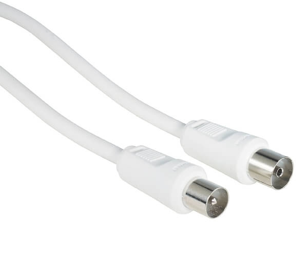 Hama Kabel Antenn 75dB Vit 1m in the group HOME ELECTRONICS / Cables & Adapters / Antenna cables & Accessories / Antenna cables at TP E-commerce Nordic AB (C18469)