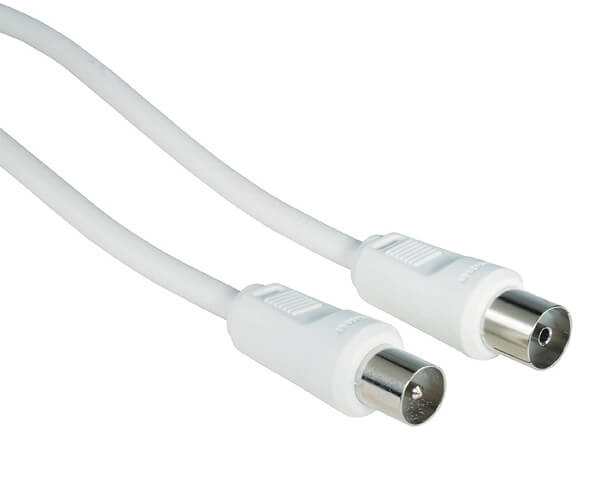 HAMA Antenna Cable, coax plug - co ax socket, 2 m, 75 dB, white in the group HOME ELECTRONICS / Cables & Adapters / Antenna cables & Accessories / Antenna cables at TP E-commerce Nordic AB (C18470)
