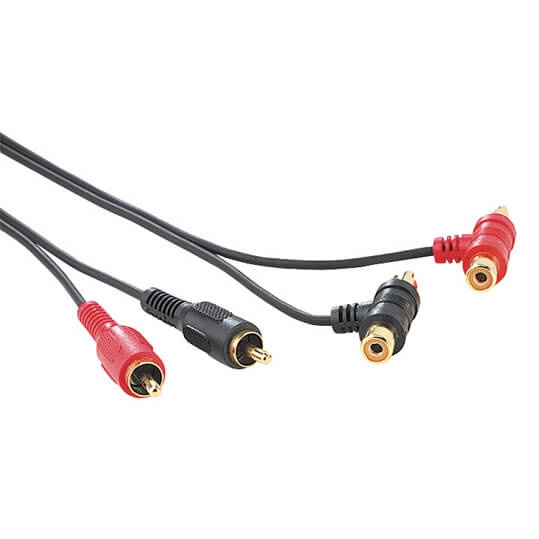 Hama Kabel 2xRCA-2xRCA T-Koppling Svart 1.5m in the group HOME ELECTRONICS / Cables & Adapters / RCA / Cables at TP E-commerce Nordic AB (C18473)