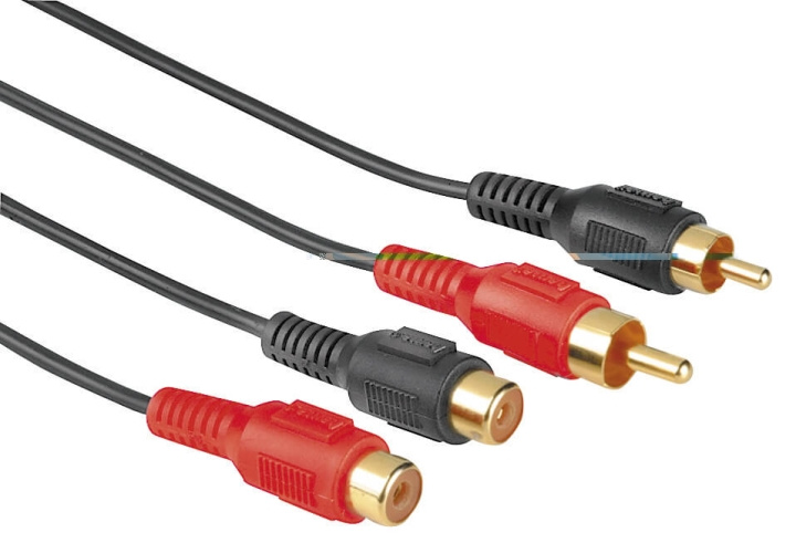 HAMA Audio Extension Cable 2 RCA M ale Plugs - 2 RCA Female Jacks in the group HOME ELECTRONICS / Cables & Adapters / RCA / Cables at TP E-commerce Nordic AB (C18476)
