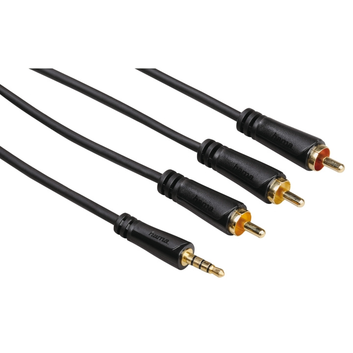Hama Kabel 4pin 3,5mm-3xRCA Guld Svart 1.5m in the group HOME ELECTRONICS / Cables & Adapters / RCA / Cables at TP E-commerce Nordic AB (C18500)