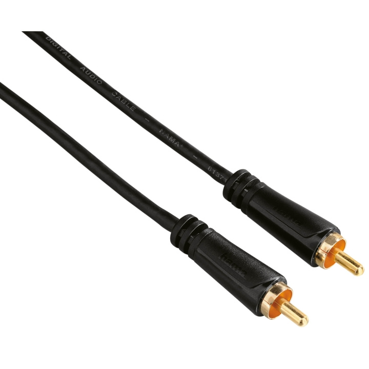 HAMA Audio Cable, RCA plug - RCA p lug, digital, gold-plated, 1.5 in the group HOME ELECTRONICS / Cables & Adapters / RCA / Cables at TP E-commerce Nordic AB (C18503)