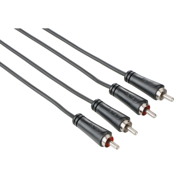 HAMA Audio Cable, 2 RCA plugs - 2 RCA plugs, 1.5 m in the group HOME ELECTRONICS / Cables & Adapters / RCA / Cables at TP E-commerce Nordic AB (C18504)