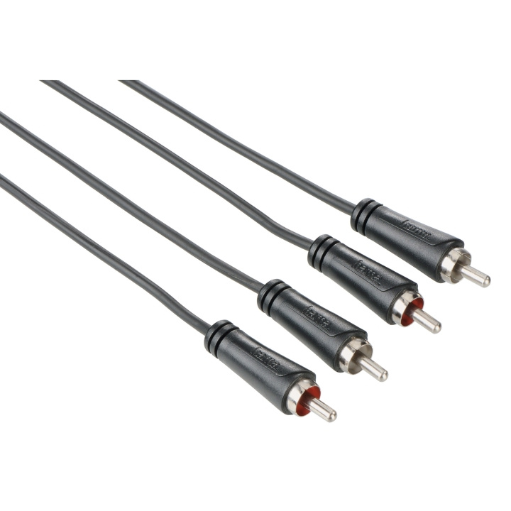 HAMA Audio Cable, 2 RCA plugs - 2 RCA plugs, 3.0 m in the group HOME ELECTRONICS / Cables & Adapters / RCA / Cables at TP E-commerce Nordic AB (C18505)