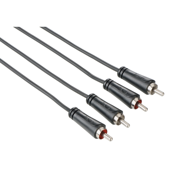 Hama Kabel Audio 2xRCA-2xRCA Svart 3m in the group HOME ELECTRONICS / Cables & Adapters / RCA / Cables at TP E-commerce Nordic AB (C18505)