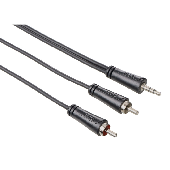 Hama Kabel Audio 3.5mm-2xRCA Svart 0.75m in the group HOME ELECTRONICS / Cables & Adapters / RCA / Cables at TP E-commerce Nordic AB (C18514)
