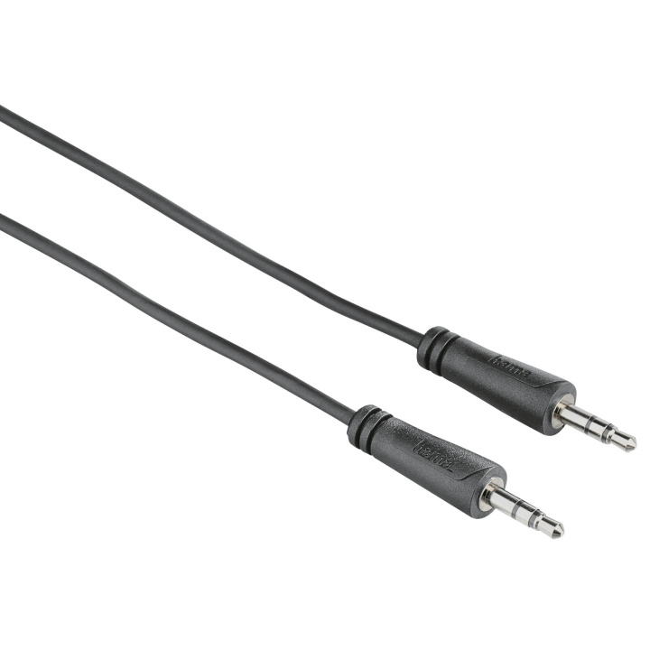 Hama Kabel Audio 3.5mm-3.5mm Svart 1.5m in the group HOME ELECTRONICS / Cables & Adapters / Audio analog / 3.5 mm at TP E-commerce Nordic AB (C18520)
