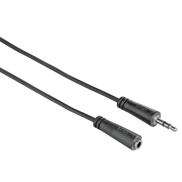 HAMA Kabel Audio 3.5mm-3.5mm Förlängning Svart 5m in the group HOME ELECTRONICS / Cables & Adapters / Audio analog / 3.5 mm at TP E-commerce Nordic AB (C18521)