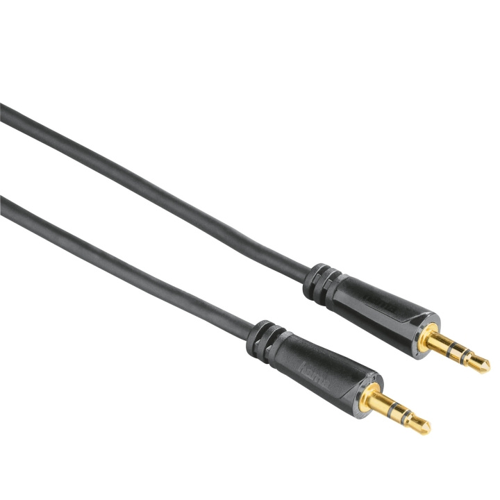 Hama Kabel Audio 3.5mm-3.5mm Guld Svart 3m in the group HOME ELECTRONICS / Cables & Adapters / Audio analog / 3.5 mm at TP E-commerce Nordic AB (C18524)