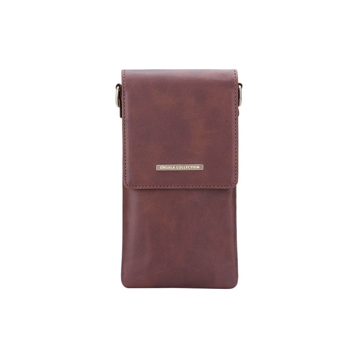 Onsala Mobile Bag with Neckstrap Brown Universal up to 6.7