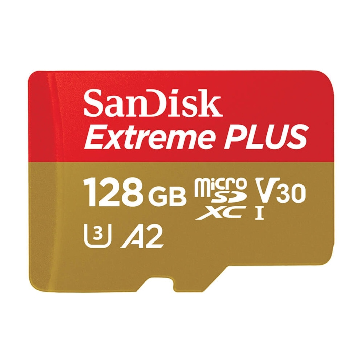 SANDISK MicroSDXC Extreme Plus 128GB 200MB/s A2 C10 V30 UHS-I in the group HOME ELECTRONICS / Storage media / Memory cards / MicroSD/HC/XC at TP E-commerce Nordic AB (C18618)